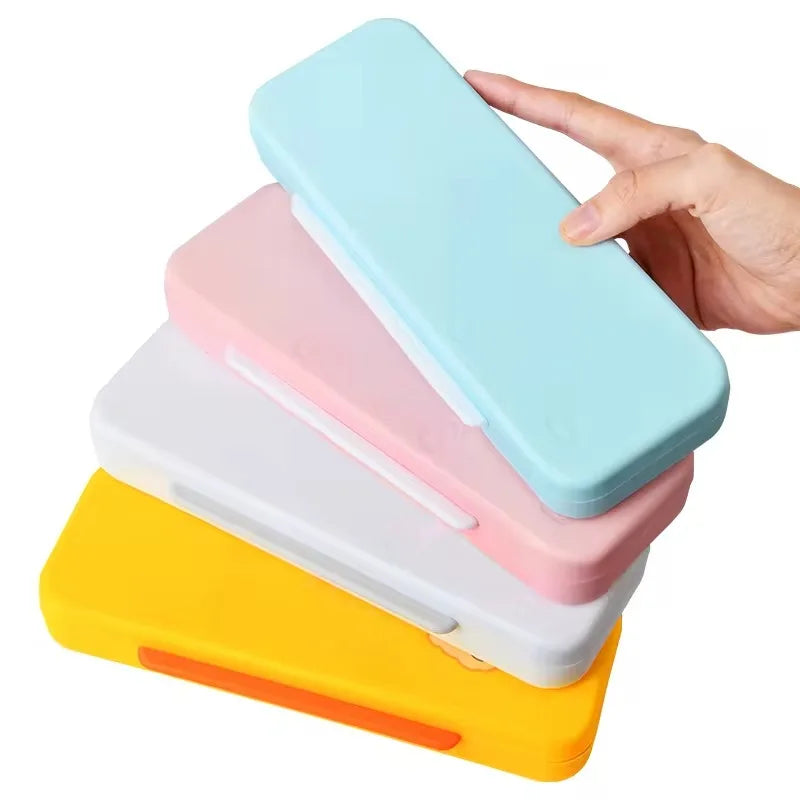 Custom Wholesale Plastic Pencil Cases for Kids: Simple Waterproof Designs Perfect for School & Office Stationery Storage