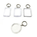 Manufacture Transparent Acrylic Key Chain PS Plastic Photo Frame Keychain Photo Key Chain Pendant Wholesale