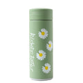 Korean Trend Daisy Green Vacuum Flask Stainless Steel Tumbler with Rubber Paint Tea Filter Cup for Office Use