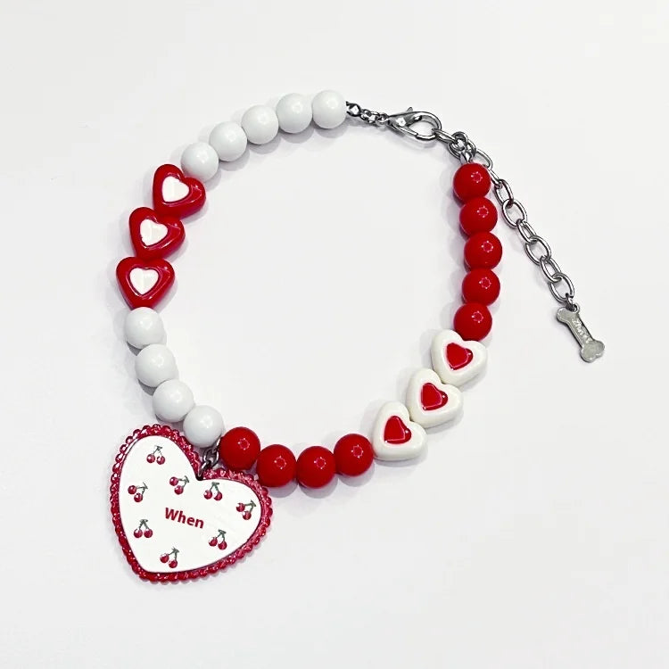 Solid Pattern Plastic Material Cute Classic Cat Dog Collars Winter Pet Apparel Accessories Sweet Necklace Style Drop Shipping