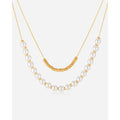 High-End Unisex Vintage Charm Bracelets Necklace Set Stainless Steel Collarbone Chain Pearls Crystal Rhinestone Third Party