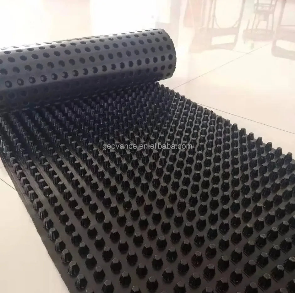 High Strength HDPE Geodrain Drainage Board | Roof Greening & Tunnel Project | Anti-Clogging Design
