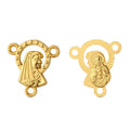 DIY Religious Jewelry Components Wholesale Catholic Rosary Parts Metal Mixed Color Alloy Rosary Centerpieces 15*19mm