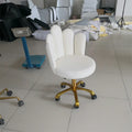 Kisen Professional Beauty Salon Stool Hot Selling White Pink Brown Hydraulic Rolling Master Chair Luxury for Salon Decor Hotels