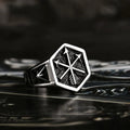 OLAN Fashion Jewelry Vintage Personality Arrow Shaped Titanium Stainless Steel Rings for Men
