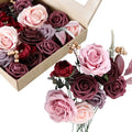 Hot Selling Artificial Flower Box DIY Wedding Bridal Bouquet Atmosphere Arrangement Foam Flowers Arrangements for Wedding