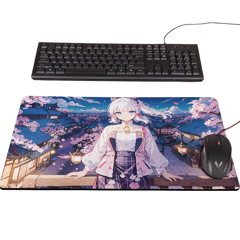 Rubber Keyboard Mats Desk Pad Hot Selling Genshin Impact Anime Pads Big Mouse Pad GamerMat Table Mausepad Sublimation Mousepad