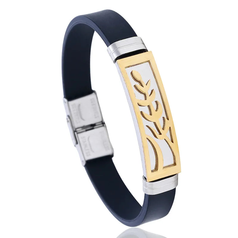 Punk Style Alloy Woven Leather Couple Bracelets - Fashionable Student Accessories Custom Engraving Available