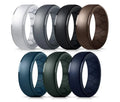 Silicone Rings Wedding Bands for Men Breathable Airflow Inner Grooves Breathable Edition Rubber Engagement Bands