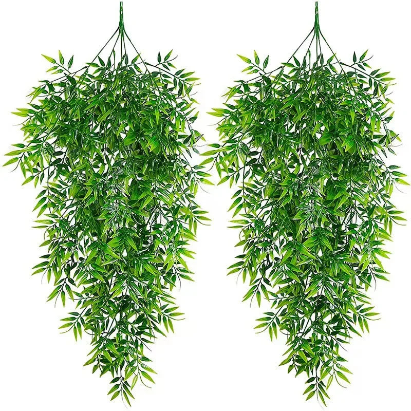 Artificial Bamboo Vine Hanging Wedding Fake Plant Faux Home Office Decoration