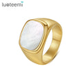 SP-LAM 2021 Fashion Jewellery Ring Accessories Woman Beautiful of Girl Big Metal Gold Finger Shell Ring