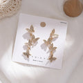 Korea New Trendy Thin Earrings Temperament butterfly Long Drop Earrings for Women