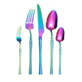 Luxury Wholesale Unique Metal Stainless Steel Golden Utensils Fork Spoon Knife Flatware Silverware Hotel Wedding Cutlery Set