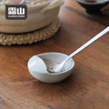 SHIMOYAMA White Porcelain Ladle Rest Dishwasher Safe Ladle Scoop Accessory & Hotpot Tool Holder