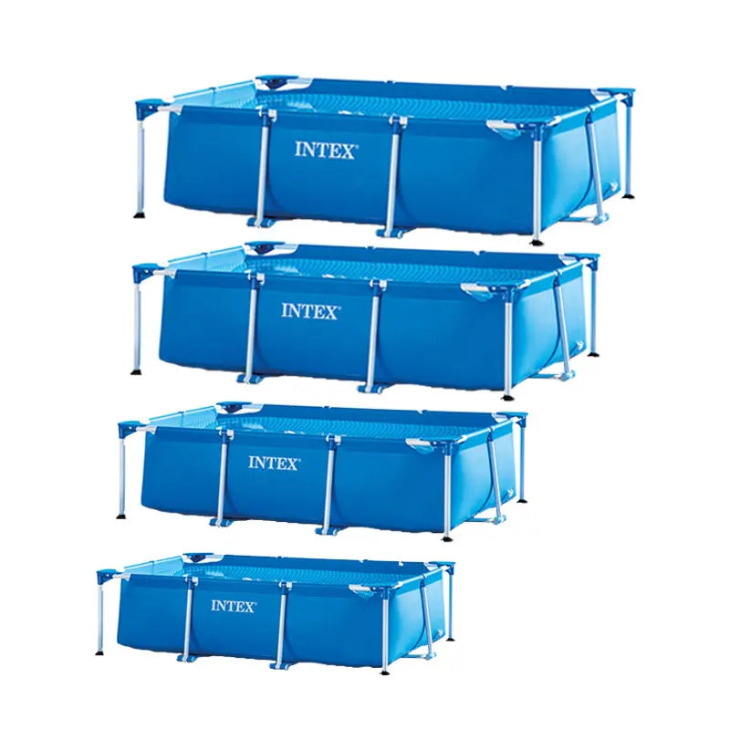 INTEX 28273 4.50m X 2.20m X 84cm Swimming Pool Metal Frame Rectangular Family Pool