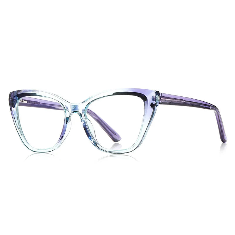 Progressive Color Cat Eye Frame Glasses Women's Anti Blue Eyeglasses Frames Designer TR90 Optical Frame for Glasses 2025