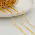18K Gold Plated Brass Loose Chains Hollow Out Star Chain for Jewelry Making Hollow Heart Chain for Jewelry Finding