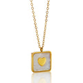 Trendy Multilayer Pearl Heart Necklaces Cross Gold Metal Chain Boho Choker Pendant Necklace for Women Layered Necklace