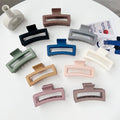 Songmei 13cm Fashion Hair Claw Clips for Women & Girls Matte PC Plastic Strong Hold Nonslip 10 Colors Available OPP Packaging