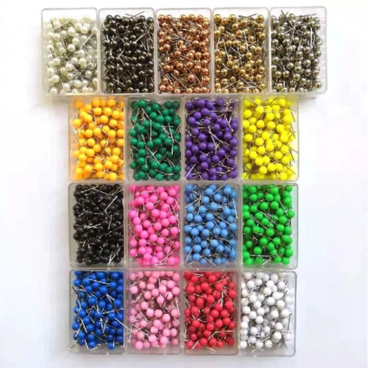 Quality Colorful Customer Logo Small Size Ball Shaped Map Tacks Push Pins