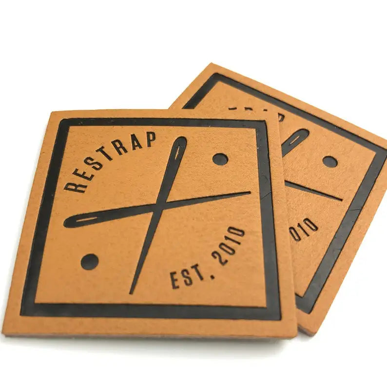 Custom Design Logo PU Leather Label for Jeans