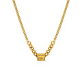 Marka Side Chain Oil Dripping Style Clavicle Hip Hop Necklace Made of Titanium Steel