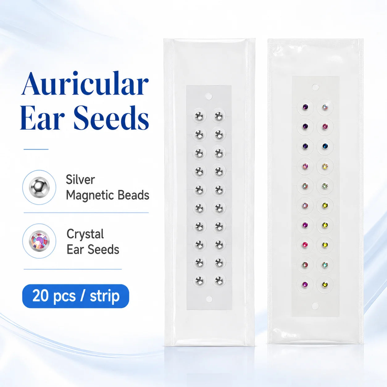 2026 New Release Crystal Magnetic Ear Seeds Acupuncture Points Auricular Therapy 20Pcs/bag