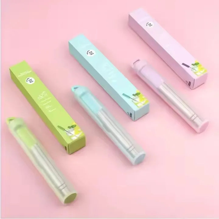New Product of Pocket Drinking Straws Reusable Collapsible Stainless Steel Straws with Color Changing Drinking Straw