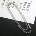 European and American niche design foundation splicing overlapping chain cold wind bungee dy hop street men women S.Steel