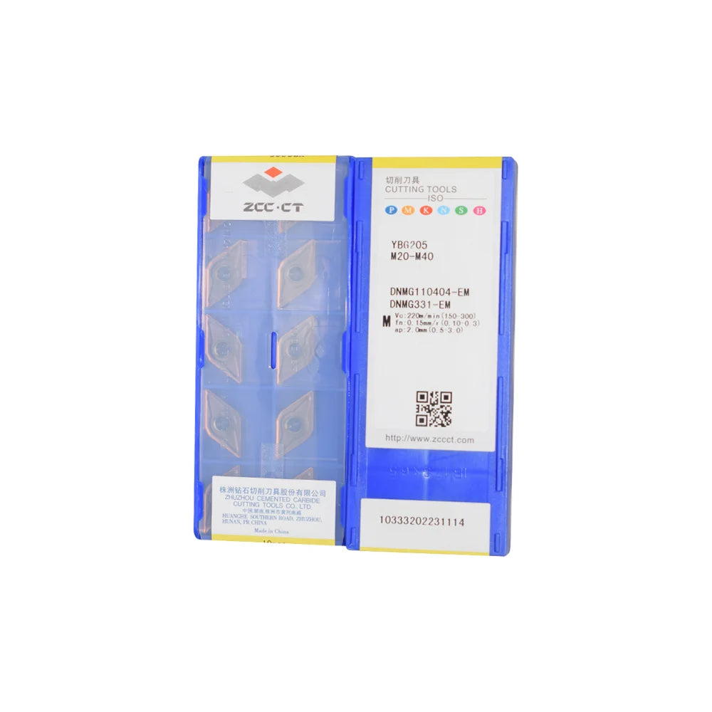ZCC CT DNMG YBG205 DNMG110404-EM DNMG110408-EM Cemented Carbide Turning Insert  for CNC Lathe Machine  MOQ:10pcs