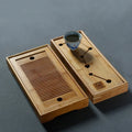 Solid Wood Tea Board Bamboo Tea Tray With Water Storage Drainage Tank Tea Table Saucer Drawer Tray for Ceremony Teaware Tool