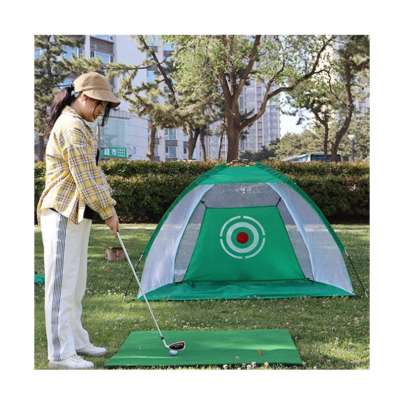Golf Swing Net Golf Training Mat Indoor Outdoor Practice Golf Hitting Net Target with Chipping Mat