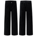 Autumn Men's Retro Style High Street Casual Pants American Vintage Overalls Vibe Old Faded 100% Cotton Elastic Waist Loose