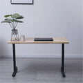Modern Metal Office Station Computer Desk with Adjustable Height-Knock-Down Design for Home & Office Use