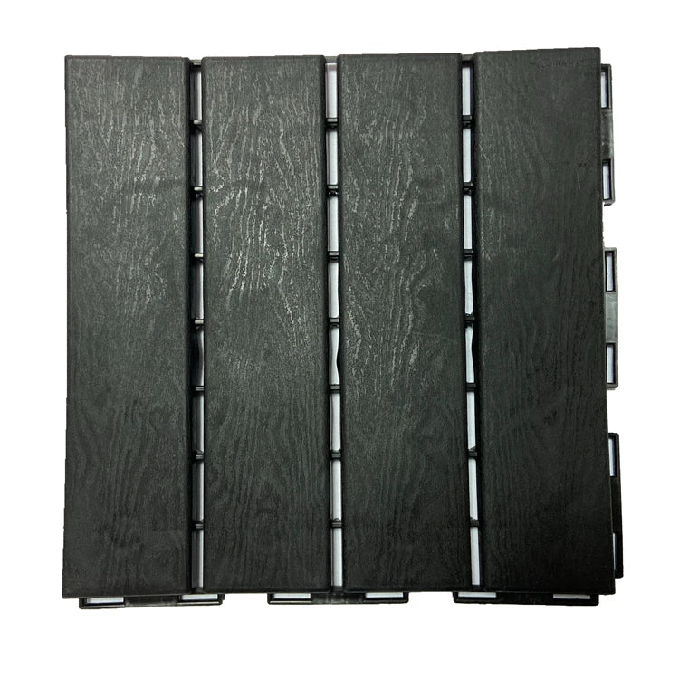 Plastic Composite DIY Plastic Deck Tile Balcony Terrace Garden Patio Flooring Interlocking Deck Tile