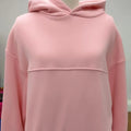 Custom logo US Size Women  Pink Polyester/cotton Sweatshirt Oversized Hoodies Wholesale