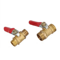 Garden Water Valve 1/4" 3/8" Male to Male BSP Thread With Red Handle Brass Ball Valve MegaBDM