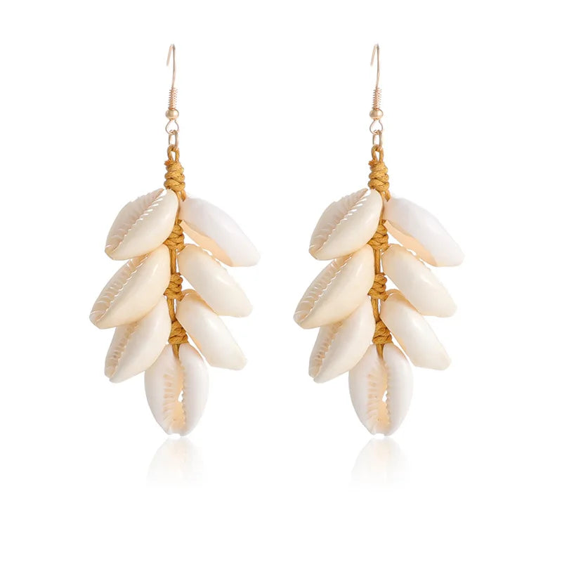 Aretes De Mujer Shell Earrings Boho Retro Natural Shell Drop Earrings for Women Jewelry Wholesale