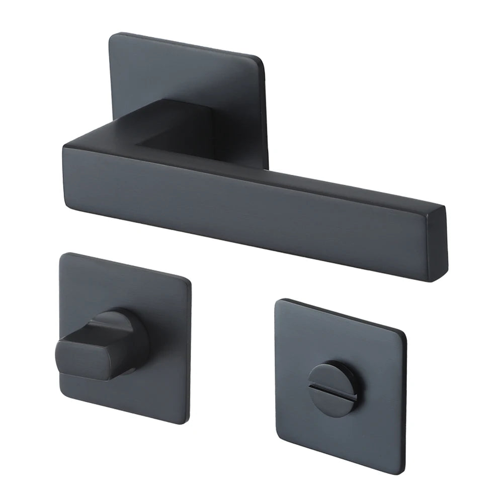Factory Supply Custom Full Sizes Stainless Steel Window Remove Doors Locks and Handles Matt Black Lever Door Handle
