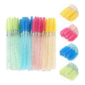 New Disposable Eyelash Brushes Crystal Mascara Wand With Glitter Plastic Fiber Material for Eyelash Extension Eyebrow Cleaning