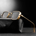 LMA Fashion Mens Shades 2024 Vintage Metal Big Frame Sun Glasses Classic Retro Steam Punk Square Women Sunglasses UV400