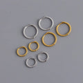 925 Sterling Silver Thin Twisted Small Hoop Earrings for Women