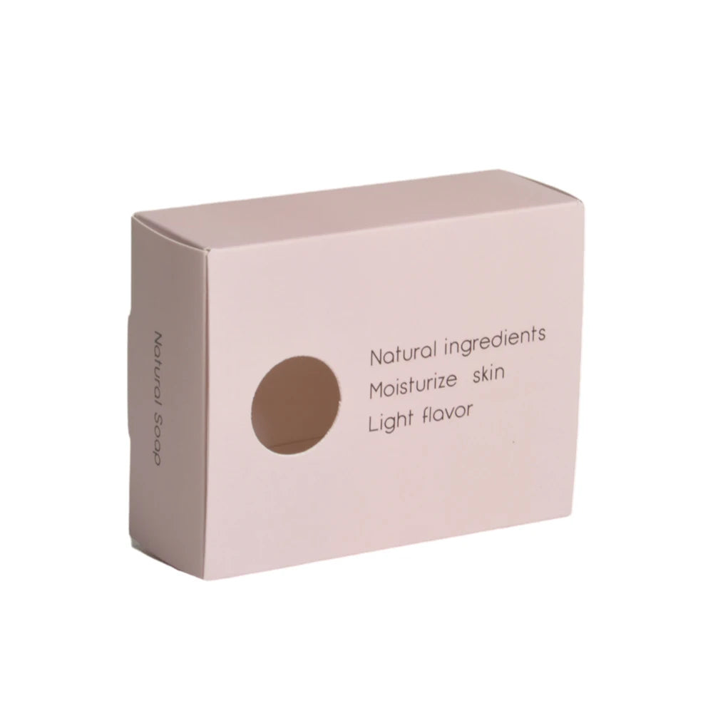 Factory Low MOQ OEM Recyclable Gift Paper Box White Natural Soap Paper Packaging Window Embossed Economically Priced for Home