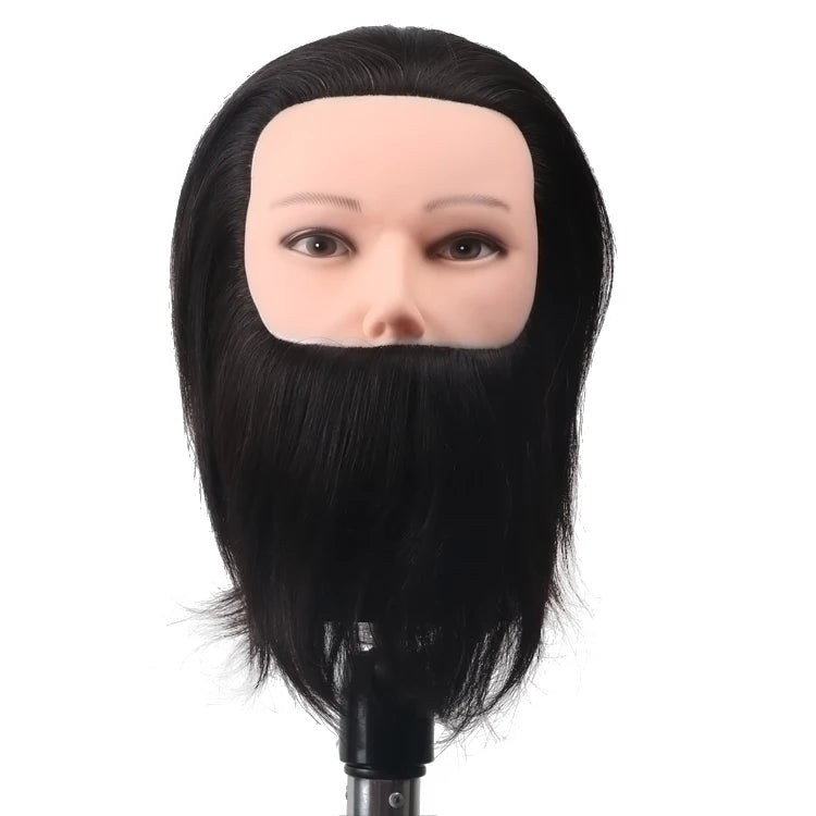 New Arrival Afro Male Barber Training Mannequin Head Barber Hairdressing Practice Training Head With Human Hair