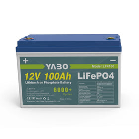 YABO High Capacity LCD LiFePO4 Lithium Deep Cycle Low Price 12V 100Ah Lithium Ion Battery
