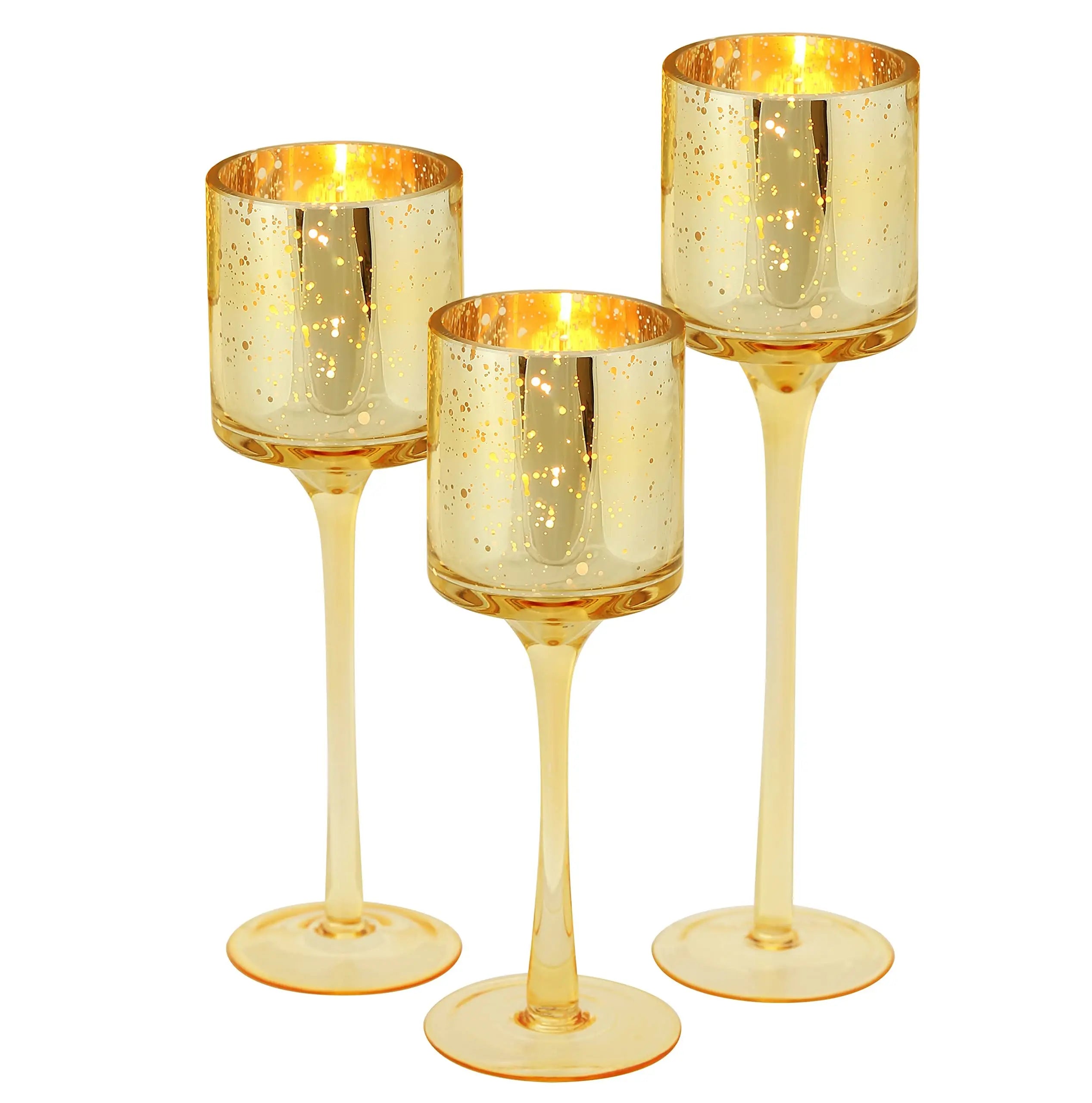 Glass Candleholders Tea Light Jar Empty Candle Holders Clear Jars Tall Elegant Ideal for Dining Party Home Decor Table Settings