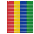 MultiFunctional 4-Column Hanging Pocket Chart Black 420D Polyester Fabric for Classroom Learning Tool-Office School Supply