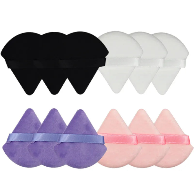 Custom Logo Powder Puff Bb Cream Air Cushion Powder Puff Triangle Round square Heart With Strap