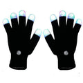 Black Knit Gloves LED Strobe Fingertips with 3 Colors for Light ShowsConcerts Disco Festival Party Favors
