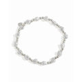 DP1002 Delicate Minimalist Jewelry Dainty Womens Bracelet Sterling Silver Beaded Texture Irregular Pieces Elastic Bracelet